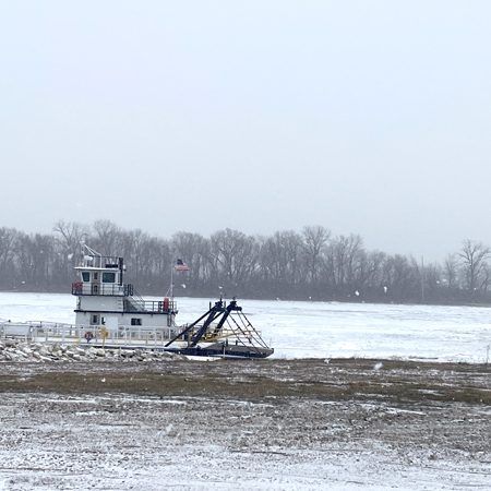 The frozen temperatures quickly caused the rivers to cover an ice, shutting down Kampsville, Brussels and Golden Eagle Ferries. The Winfield Ferry is open Monday - Saturday 5 a.m. to 9 p.m. and Sunday 8 a.m. to 9 p.m. The Joe Paige Bridge will be doing lifts every four hours to maximum height, if no barge traffic causes it to lift. Due to the cold temperatures the lift may be slower than normal. (Diane Brangenberg/River County News)